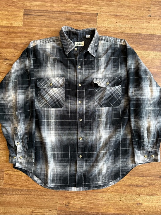 timber trail Other - Men's Black & Gray Ombre Plaid Button-Down Shirt
